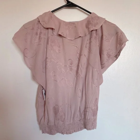 ASTR The Label Flutter Floral Pink Crop Blouse - Size M - Picture 5 of 10